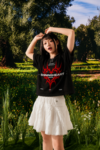 Shining Heart Empire Graphic T-Shirt – Black Flame Edition